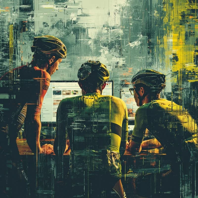 Silhouettes of cyclists planning their race season